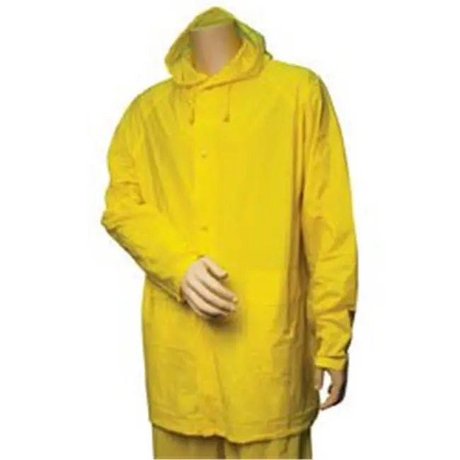 212 MAIN Elastic Water Resistant Hooded Yellow Rain Suit Uniforms - Work Safety Equipment, Workwear Jacket, Elastic Waist Pants, Protective Jacket Clothing for Home Improvement, Security Use