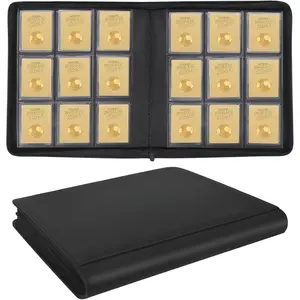 Toploader Binder, top loader binder for cards, Holds 324 Toploaders, 9-pocket, card folders for trading cards or Sports Cards in 3 x 4'' Toploaders
