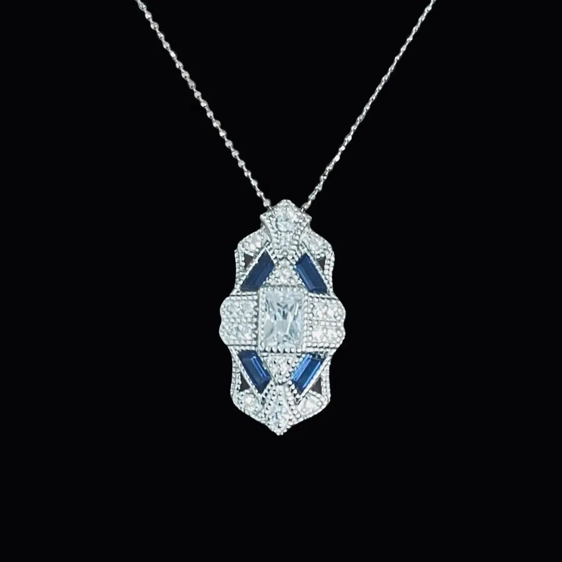 Ace Collection Silver Ornate Pendant