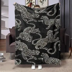 Tiger Pattern Blanket, Leopard Pattern Blanket, Soft Comfortable Throw Blanket, Warm Napping Blanket for Home Office Travel Outdoor Camping, Bedroom Refresh Decor, Animal Blankets
