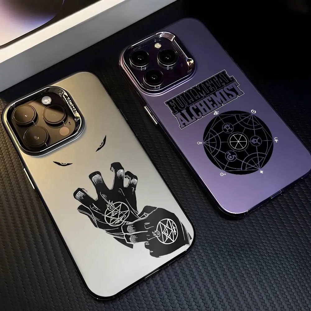 Anime Fullmetal Alchemist Artistic Phone Cases For iPhone 17 16 15 14 13 12 11 Promax Pro Max Plus Air Multicolor IMD Shockproof Protective Cover Best Gifts of Christmas Halloween Birthday Valentine