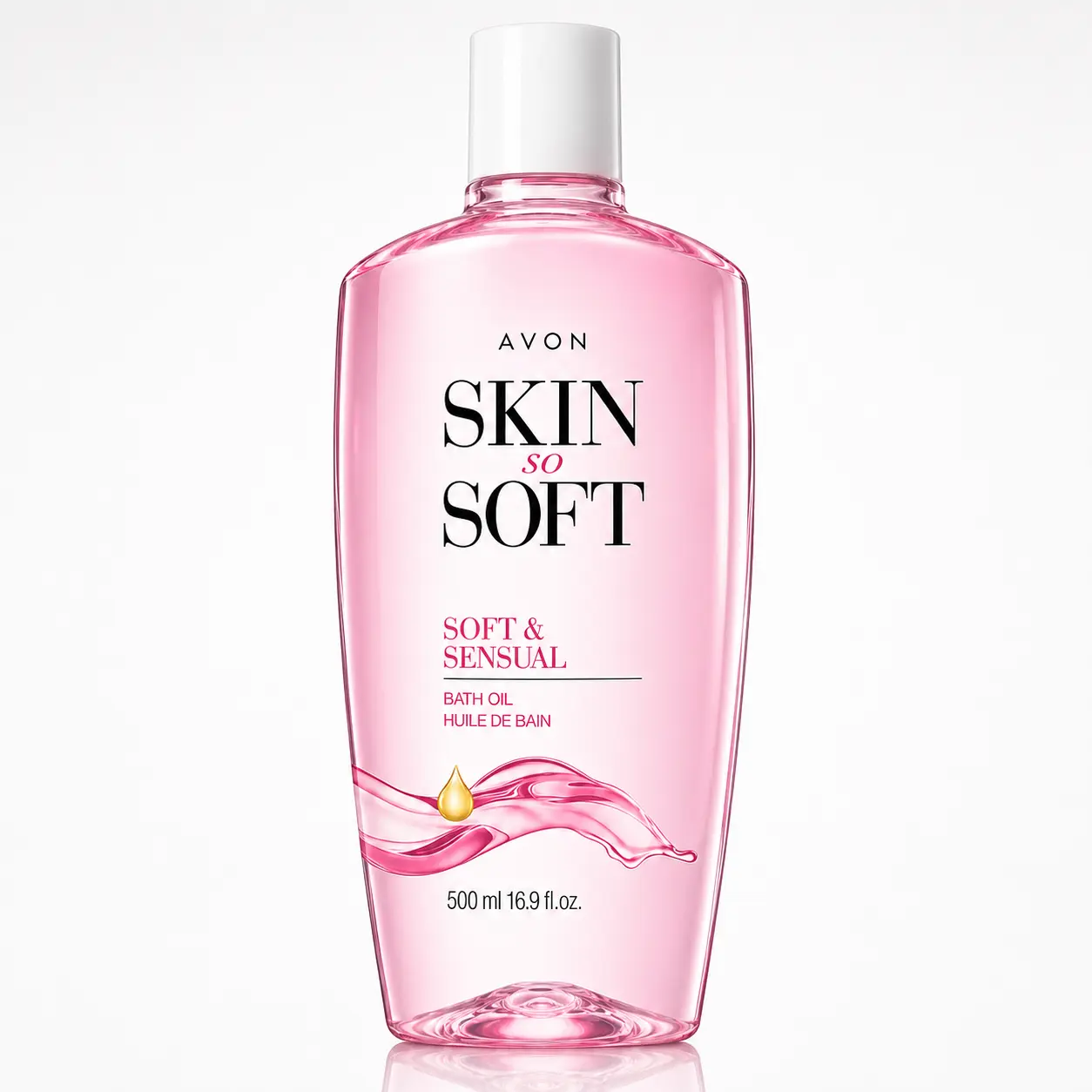 AVON Skin So Soft Soft & Sensual Bath Oil with Argan, 16.9 fl oz | Moisturizing Body & Shower Oil for Dry Skin | Hydrating After-Shower Body Oil | Non-Greasy Formula for Women & Men