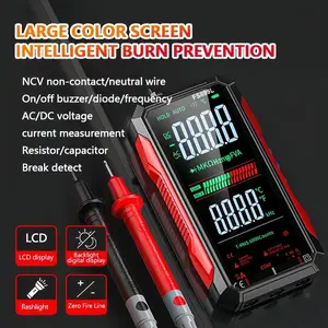 Automatic Intelligent Digital Multimeter, Multi-Functional Test Instrument for Circuit Repair, 4.8 Inch Color Screen, Measures Voltage Resistance Capacitance Temperature Diode Characteristics Conductivity, Voltage Tester