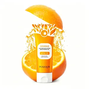 Orange Exfoliating Gel, Gentle Skin Scrub for Face & Body, Natural Orange Peeling Gel, Daily Skin Care for All Skin Types