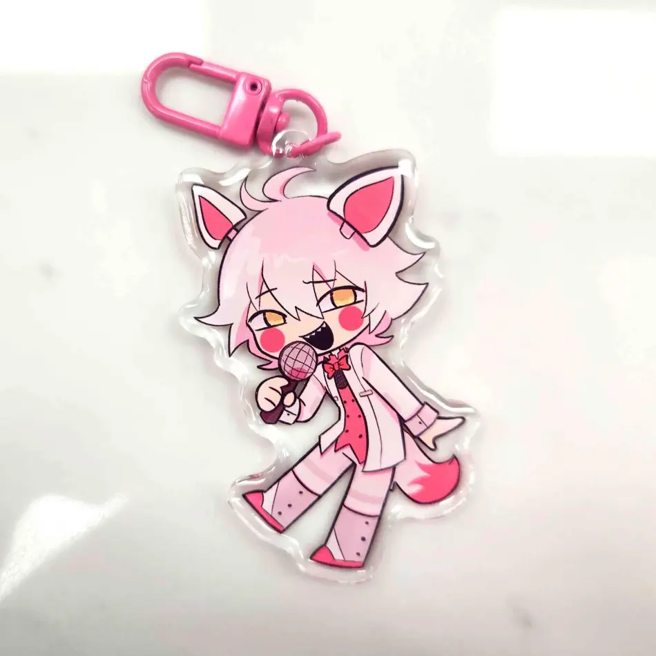 Die-Cut Character Acrylic Keychain, Decorative Accessory for Bags and Keys