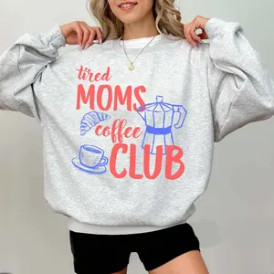 Tired Moms Coffee Club Sweatshirt, Trendy Mama Hoodie, Mothers Day Gift