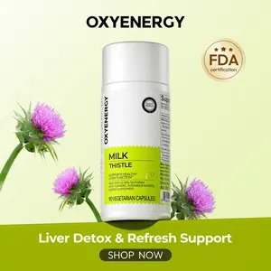 Oxyenergy Milk Thistle Liver Detox Support & Colon Cleanse, High Purity, Natural Supplement for Liver Health&Antioxidant Support, 90Capsules Outdoorfun