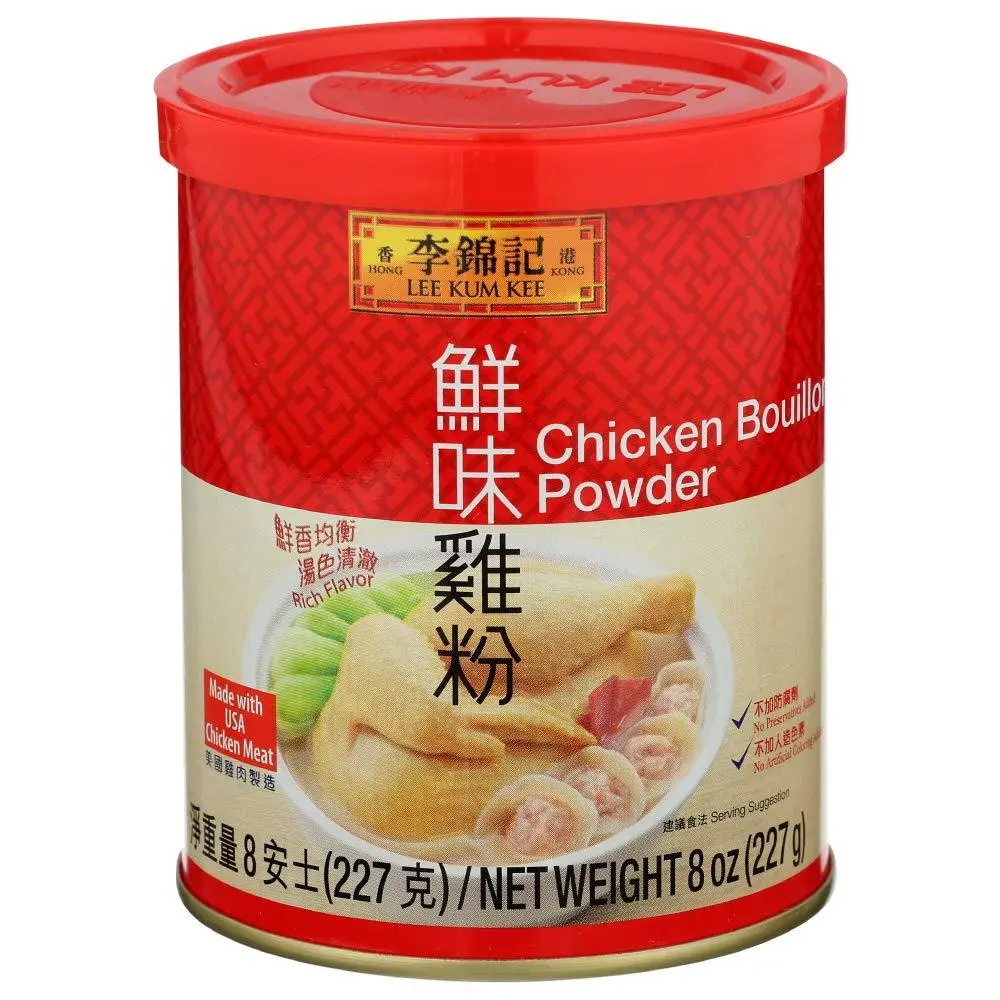 Lee Kum Kee Chicken Bouillon Soup Powder - Salty-Savory Flavor Seasoning with Chicken Extract, Dissolves Quickly, Enhances Flavor for Meats, Vegetables, Instant Cooking Staple