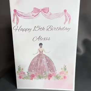 Quinceañera Birthday Card - Personalized 5X7 Card with Envelope, Perfect for Gifting, Heartfelt Expression of Love