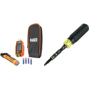 Test Kit with GFCI Tester, Voltage Detector and 11-in-1 Ratcheting Screwdriver