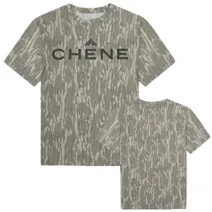 CHENE Camo Performance Tee, Outdoor Hunting Graphic T-Shirt, Classic Logo Camouflage Tee, Vintage Hunting Style, 3D Hunting Style