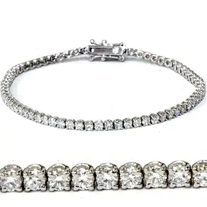 3 ct Diamond Tennis Bracelet 14k White Gold 7" Lab Grown