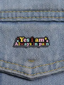 Slogan Letter Design Brooch, Fashion Alloy Accessories for Women & Men, Enamel Pin Suitable for Backpacks, Jeans, Scarves, Hats Decoration Fixed Buckle, Casual Alloy Jewelry for Men & Women, Durable Metal Pins