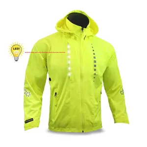 KwikSafety RACER Unisex LED Sportswear Coats Windbreaker Reflective Safety Jacket - Model No.: KS5507