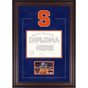 Syracuse Orange Deluxe 8.5" x 11" Diploma Frame with Team Logo - Insert Your Own 4" x 6" Photograph