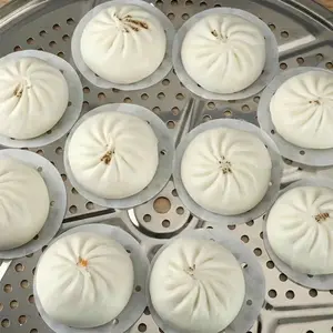 400pcs 7.5cm Steamer Paper Silicone Oil Paper Double sided non stick steamer paper, disposable steamed buns, Mantou, round pad paper, waterproof, wash free paper