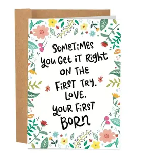 Love, Your First Born With Envelope, Sassy Mother’s Day Cards - Mother's Day Cards for Mom, Greeting Card with Envelope