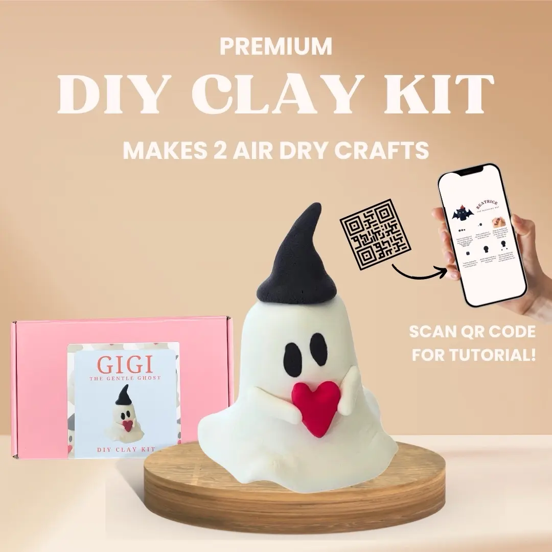 Premium DIY clay kit with instructions - Gigi the Gentle Ghost
