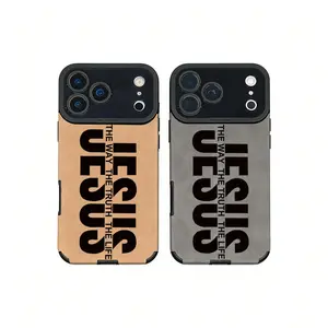 New Cool Jesus Bible Black Design Soft TPU Leather Phone Case Full Coverage Shockproof Cover for iPhone 17 16 15 14 13 12 11 Pro Max Plus Air Creative Gift for Couples & Friends