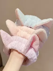 Women's Cute Cat Ear Headband, Soft Plush Material, Wide Edge Design, Ideal for All Seasons, Perfect for Makeup Application & Daily Use!