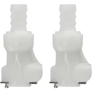 2PCS 1/4" 3/8" 5/16" Plastic Tube In-Line Hose Barb Quick Release Coupling Disconnect Insert Coupler Shut-Off Valved Connector Female Connect Fittings 2x Female Connector