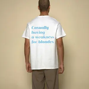 Casually having a weakness for blondes T-shirt, Gift for him, Gift for Huband, Graphic Tee, Menwears, Unisex T-Shirt