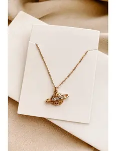 DISCO SATURN NECKLACE