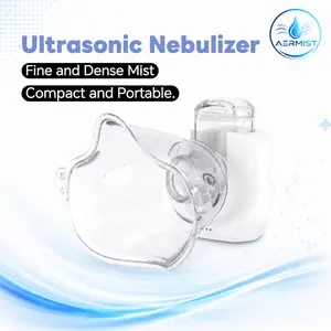 Portable Ultrasonic Nebulizer, Rechargeable Mesh Nebulizer with Adult & Child Masks and Mouthpiece, Compact USB Nebulizer for Home and Travel