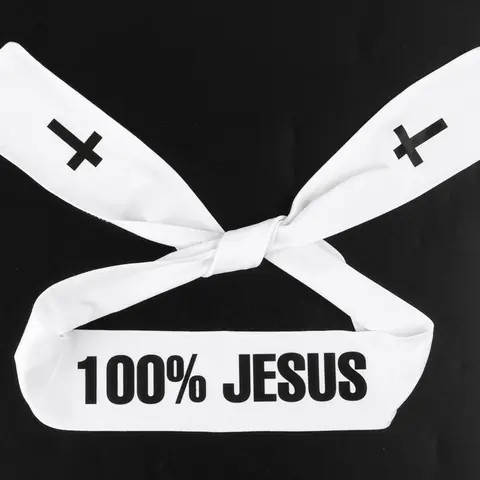 100% Jesus Headband White