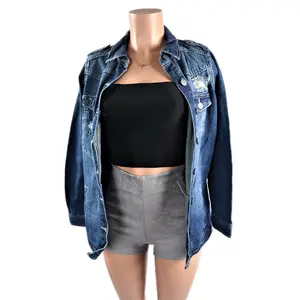 Women's Star Jacket - Long Sleeve Cotton Denim Casual Coat