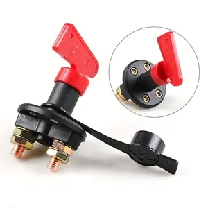1pc Car Battery Switch High Current Battery Disconnect Isolator Cut Off Switch for Marine Auto ATV Vehicles Interior Parts
