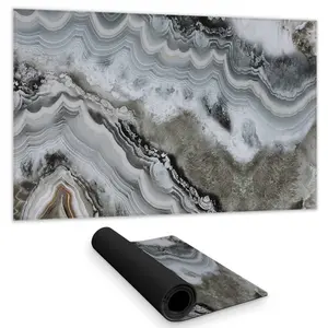 360 Stand 14x24 in. Hyperrealist Abstract Geode Natural Minerals Desk Mat - Water Repellent, Smooth Surface, Office Desk Accessory, Home Decor (Model C1DM14247X20QG)