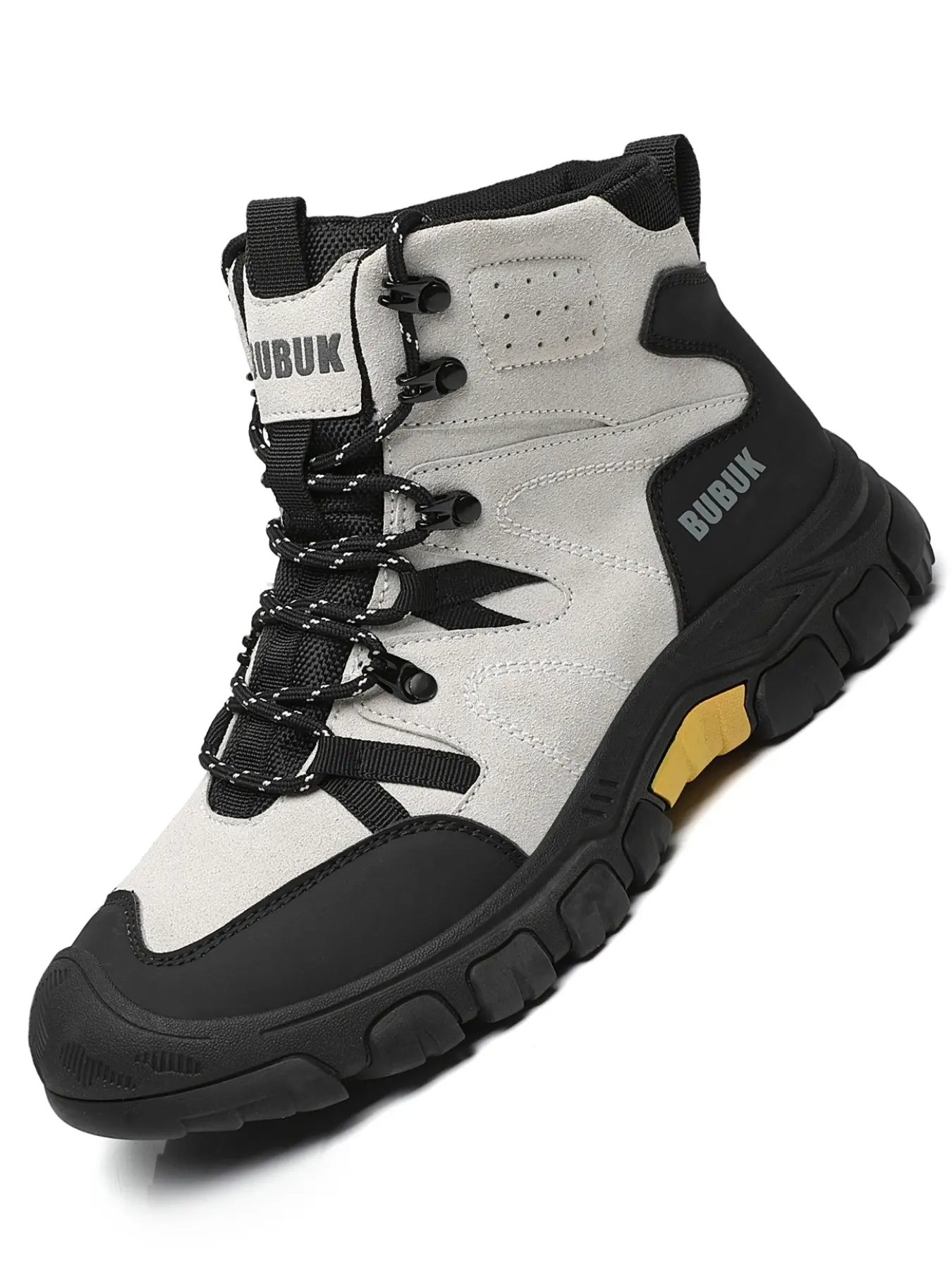 Men's New Fashion Boots, Versatile Lace-Up Mid-Height Leather Shoes, Trendy Thick Sole Casual Sneakers, Driving Shoes for Men, Western Inspired Boots, Slip Resistant Boots