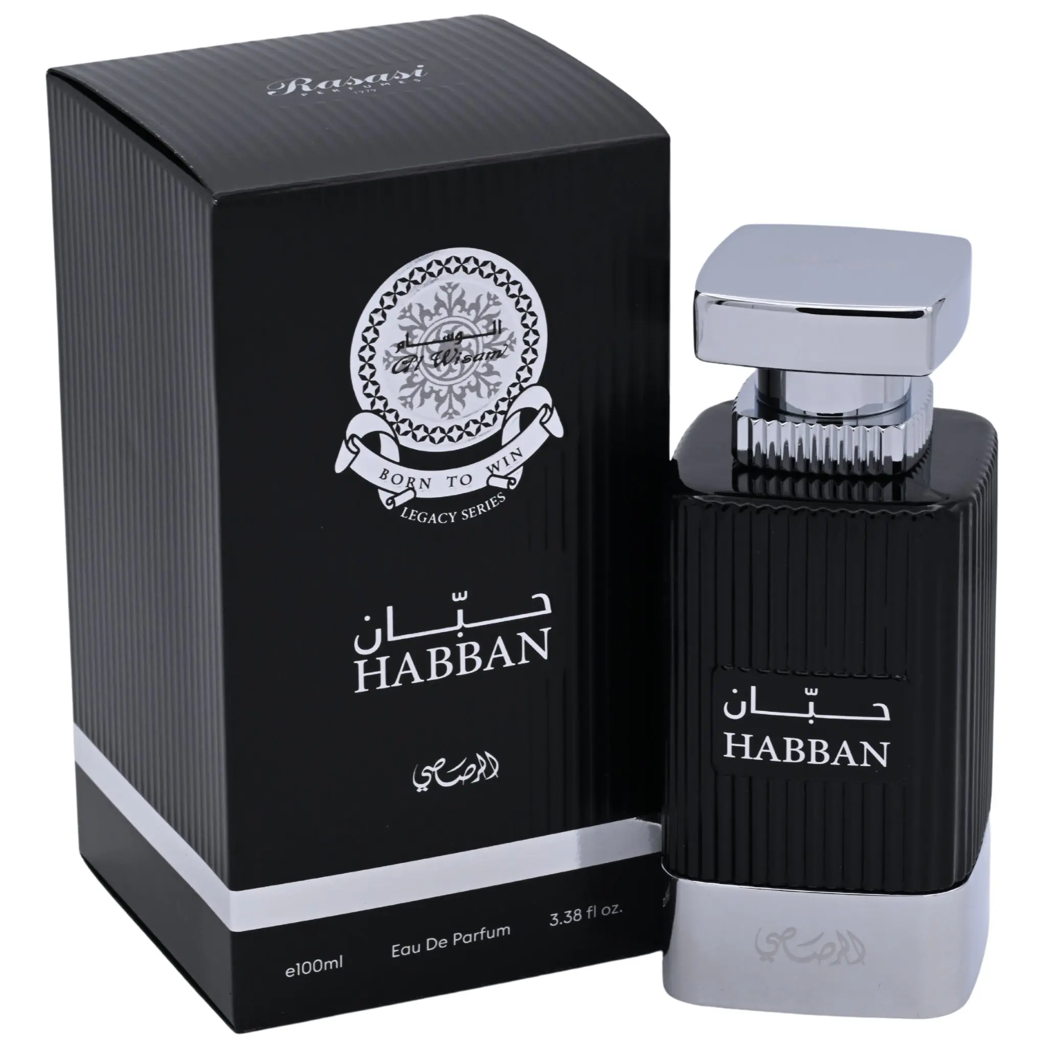 Rasasi Al Wisam Habban Eau de Parfum Spray for Unisex 3.38 oz (100 ml) by Rasasi