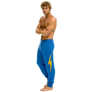 MEN'S BOLT CASHMERE LIGHT SWEATER PANT	- VINTAGE BLUE // GOLD BOLT