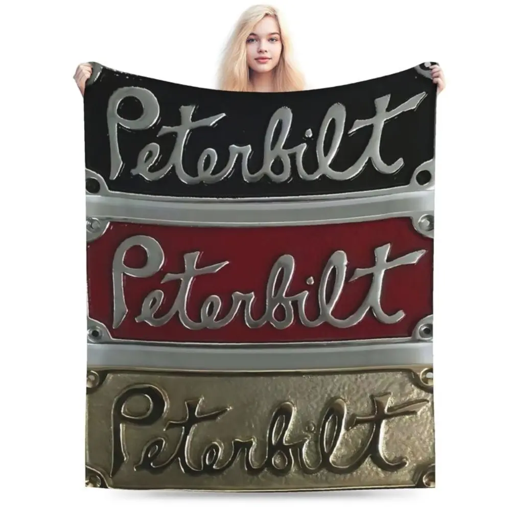 1pc PETERBILT Blanket, Machine Washable, Perfect Gift for Fans and Family, Vibrant Design with Iconic Characters, Suitable for Home and Travel summerwins