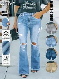 Women's Denim Jeans Pants, Casual Fashionable Design, Perfect for Daily Wear & Travel, Stylish Women's Clothing