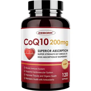 CoQ10 200mg Softgels with PQQ BioPerine and Omega 3 120 Servings Coenzyme Q10 Ubiquinone Supplement High Absorption Powerful Antioxidant for Heart Health Energy Production Cellular Health Cardiovascular Support Immunity