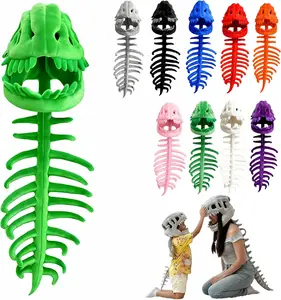 2026 New Dinosaur Skeleton Costume, 3D Spinosaurus Skull Mask & Plush Spine, for Dress-Up Play #HBP