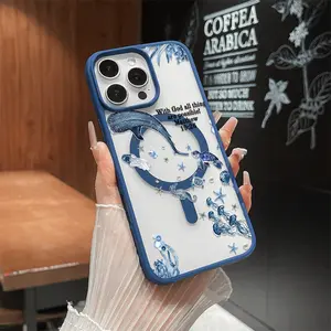 Original Design Magnetic Compatible Case for iPhone 17 Pro Max / 16 / 15 / 14 / 13 / 12 / 11 / XS / XR – Ocean Faith Art | Stylish Rugged Scratch-Resistant Silicone Cover