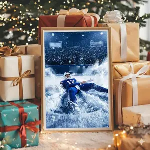 Vintage 90s Josh Allen Football Poster  Gift For Fan