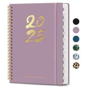 2025 Planner, Weekly & Monthly Calendar Planner Book, Hardcover with Tabs, Inner Pocket, A5 Size (6.3" x 8.5"), 53 Weeks Covered