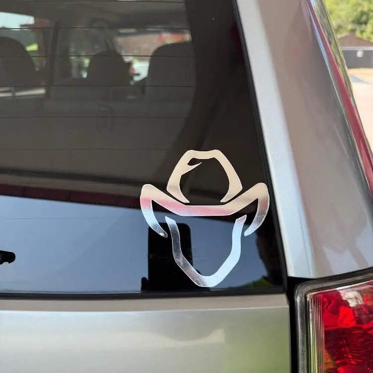 Cowboy window decal, multiple colors and sizes!