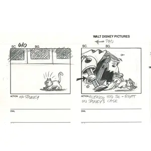 Chip n Dale Rescue Rangers Original Production Animation Storyboard Walt Disney FIRST EPISODE 1988 A190