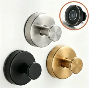 2pc & 4pc Brushed Nickel Suction Cup Hooks Heavy Duty Removable Wall Hooks Waterproof Rust Proof 304 Stainless Steel for Bathroom Shower Kitchen Towel Robe Hanging funny stickers decor home whimsical baskets mini box