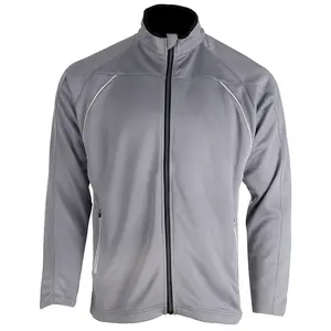 PAGE and TUTTLE Mens Piped Layering Jacket Athletic Outerwear Casual - Grey