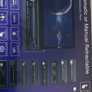 Single Din Flip Out Car Stereo Bluetooth 7 Inch Retractable Touch Screen Car Radio 1 Din Mirror Link/FM/EQ USB/Type-C/AUX SWC,  Car Audio Receiver MP5 Multimedia Player with Backup Camera