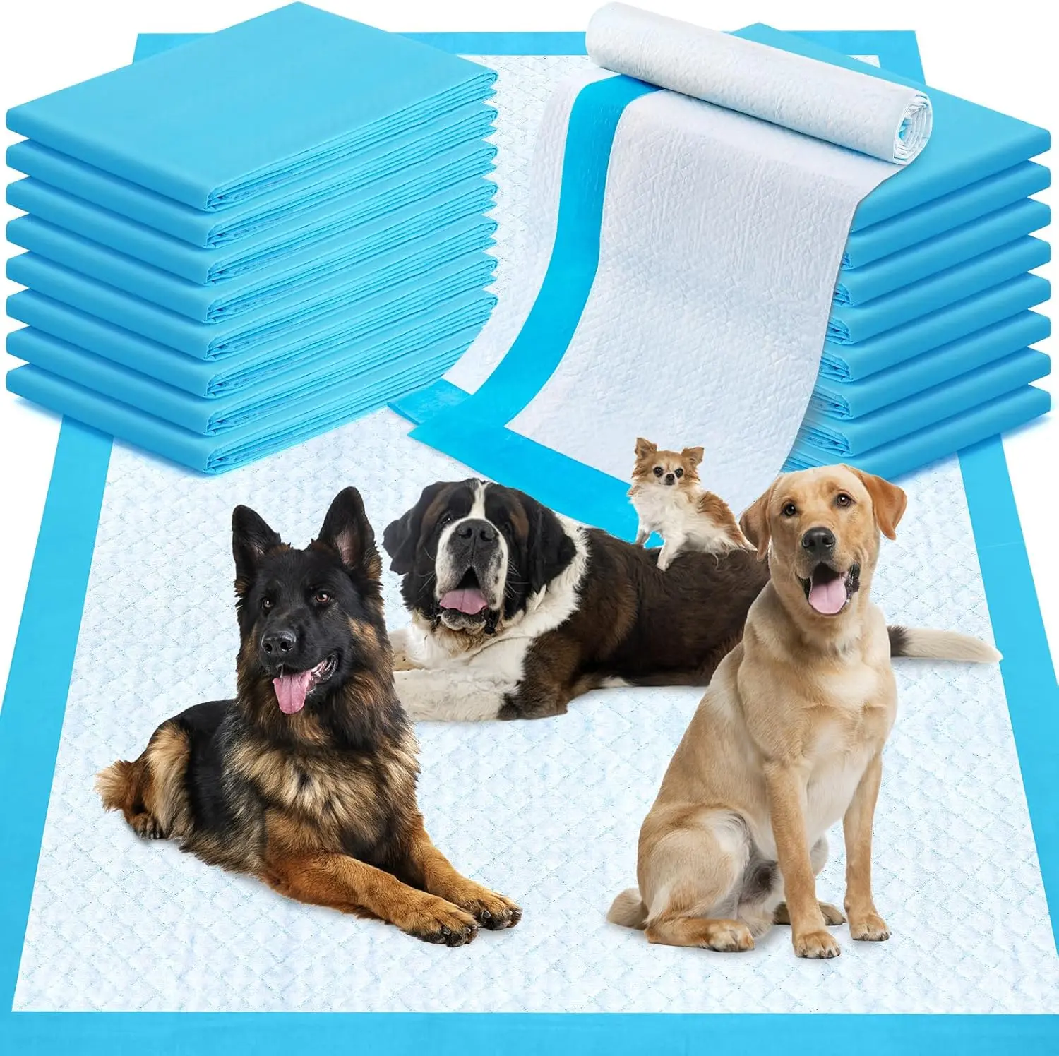 xxxxl Pee Pads for Dogs 36"x48" 40 Count, Puppy Pads Extra Large, Disposable Thicken Pet Training Pads for Cats Doggie Rabbits, Incontinence Underpads Ultra Absorbent & Quick-Dry, Leakproof Potty Pads