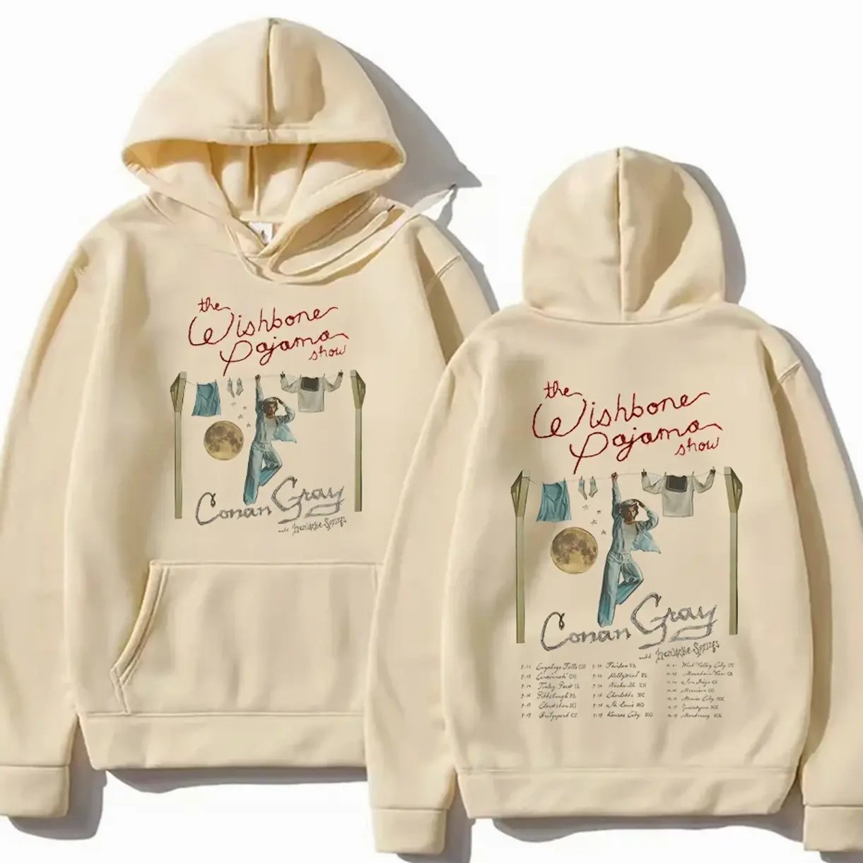 Conan Gray The Wishbone Pajama Show Hoodie Conan Gray Tour New Clothes Women/Men Long Sleeve Hoody Aesthetic unisexd Pullovers 7VO