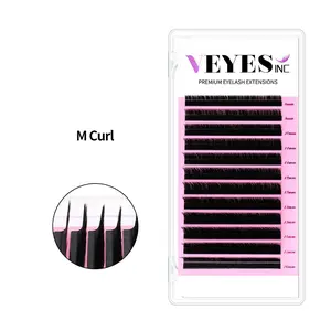 VEYELASH M Curl Eyelash Extensions Textured Lashes for Professional use